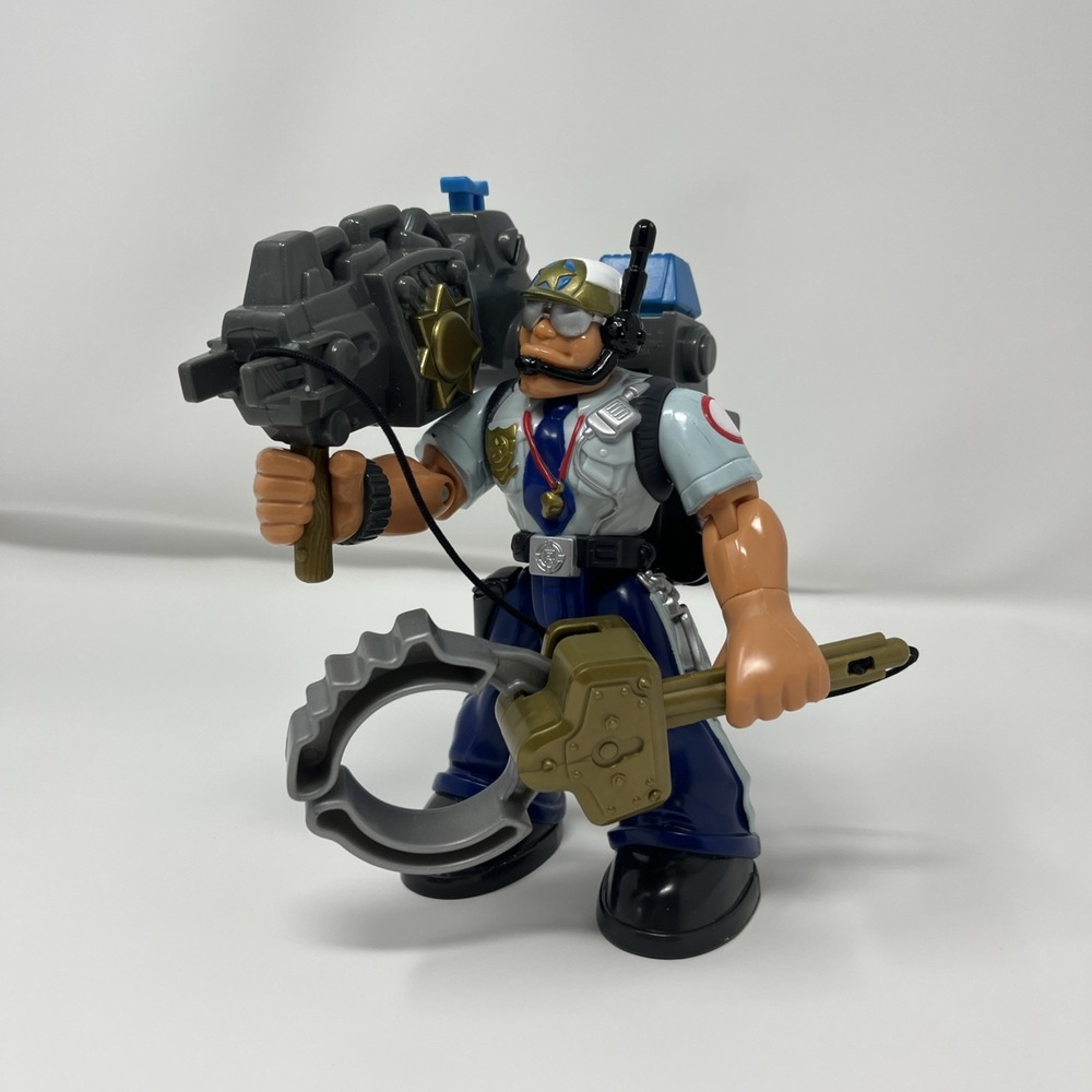 Fisher Price Rescue Heroes Captain Cuffs 1998 Mattel Action 6" Figure Vintage